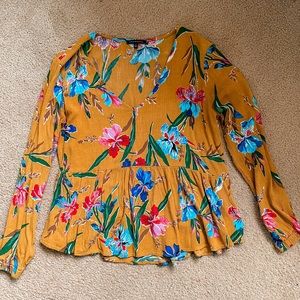 Yellow floral long sleeve